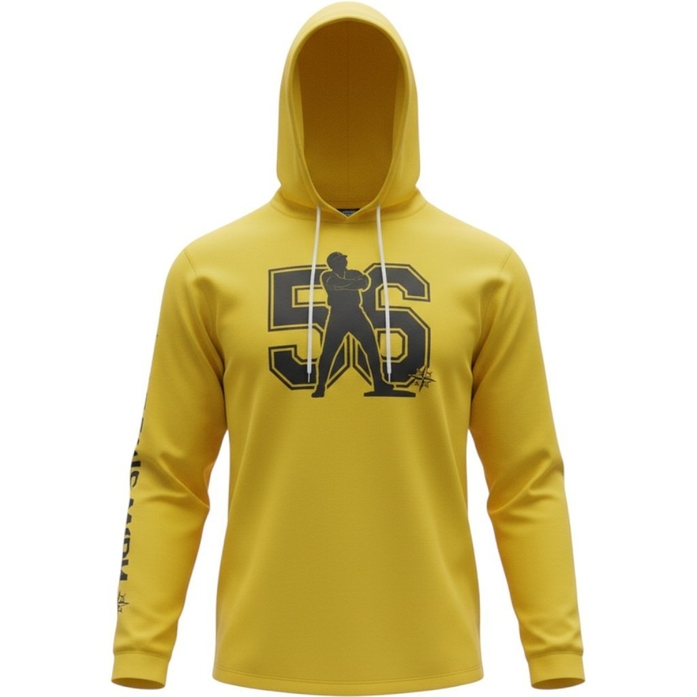 Seattle Mariners Randy Arozarena 51 Yellow Graphic Hoodie Mens XL Casual Sporty